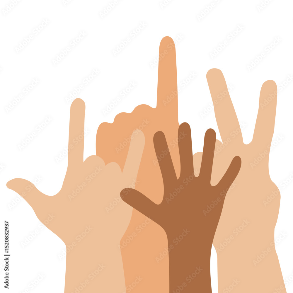 Fototapeta premium International Youth Day Hand Expression