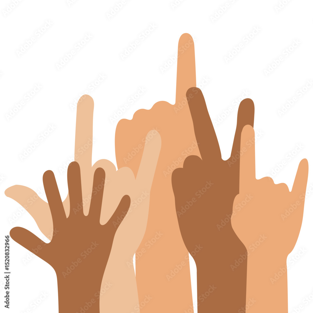 Fototapeta premium International Youth Day Hand Expression