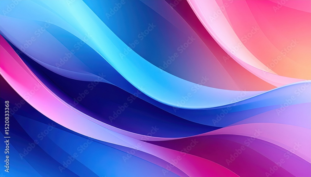 Fototapeta premium Flowing colorful waves digital abstract design vibrant background modern aesthetics eye-catching visuals
