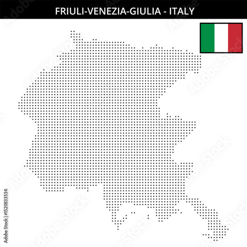 Small dots map of friuli-venezia-giulia in Italy