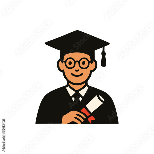 Graduation, university cap, scholar scroll, education banner, diploma moment for school vector background, final ceremony image, student pride

