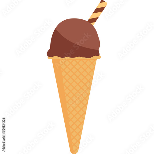 Cone Ice Cream Illustration