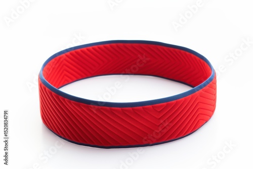 Vibrant red headband with textured design suitable for sports and casual wear