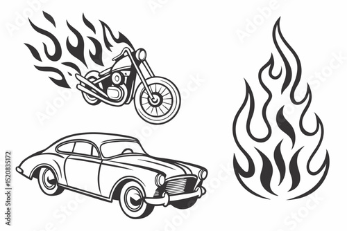 car and fire