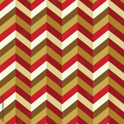 Pattern seamless chevron abstract wave background stripe gold luxury color and line. Geometric line vector. Christmas background.