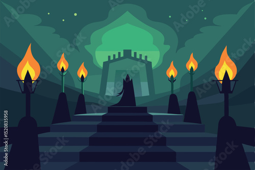 burning candles on the wall