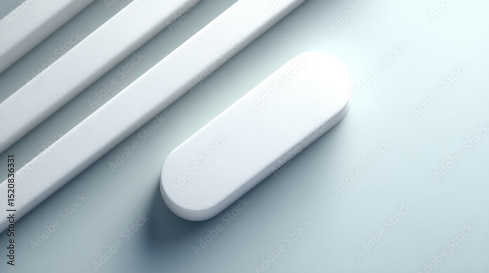 Abstract White Geometric Shapes on Light Blue Background Abstract White Geometric Shapes on Light Blue Background