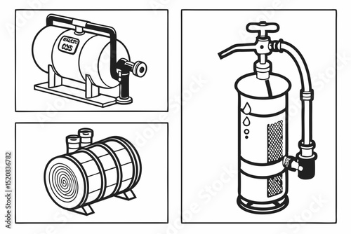 vector illustration of a microscope