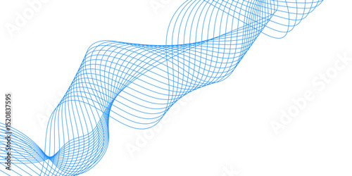 Abstract blue background with a glowing abstract waves. Abstract wave element for design. Digital frequency track equalizer, Futuristic background design. Long exposure, Light painting photography.