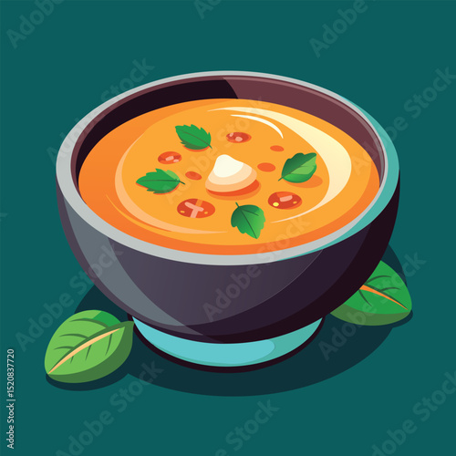 Delicious bowl of creamy soup.