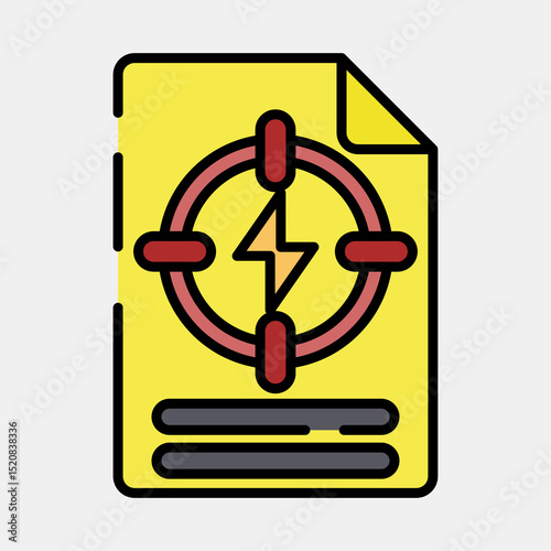 Icon energy specific policy. Renewable energy elements. Icon in filled line style.
