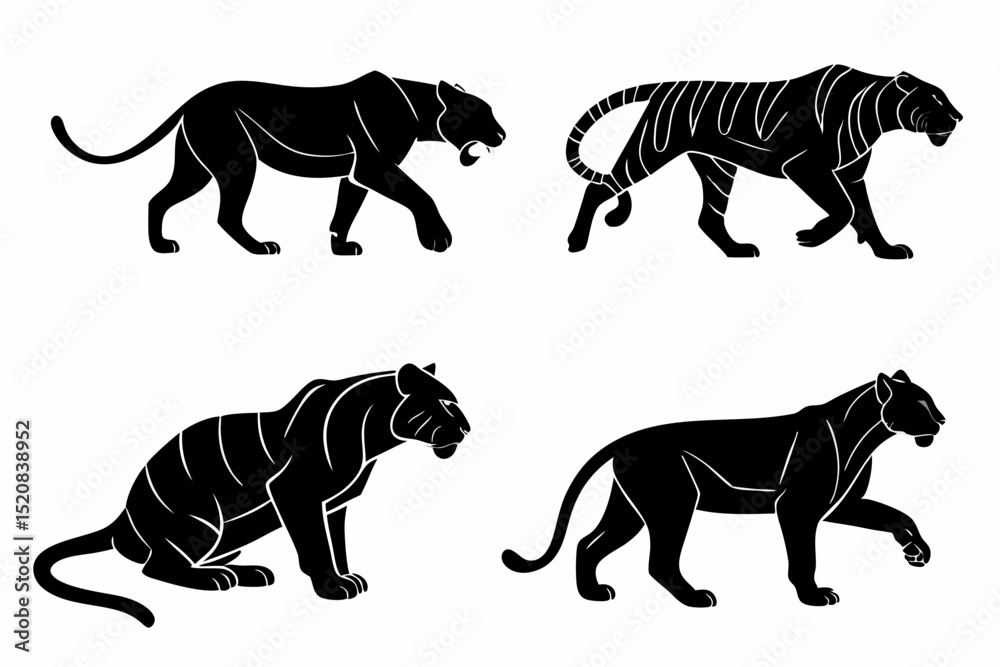 Obraz premium set of vector zebra