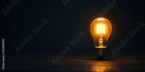 A single bright light bulb illuminates a dark room, symbolizing a clever solution or innovative idea The stark contrast highlights the brilliance and clarity of the answer , electricity, shine