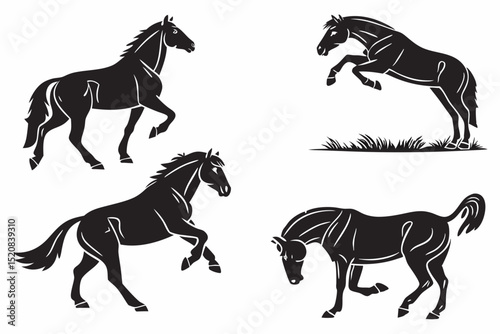 set of horses