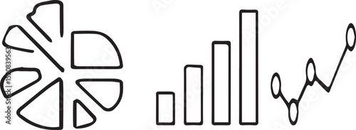 Business Data and Scientific Concepts Line Icons
