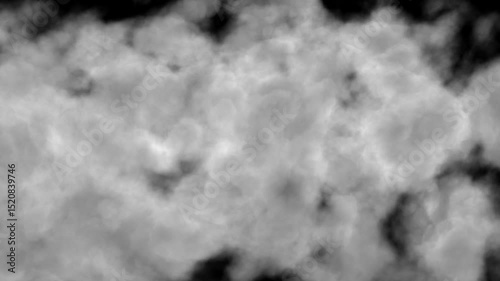 white cloud on black background