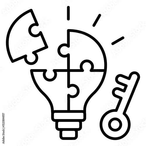 Problem Solving Outline Icon
