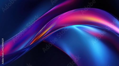 Dynamic abstract liquid flow featuring stunning neon colors and luminous gradient waves
