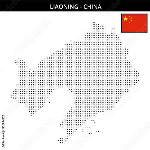 Small dots map of Liaoning in China