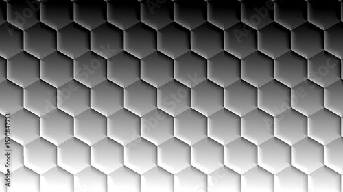 Futuristic Hex Grid – 3D Honeycomb Gradient Texture

