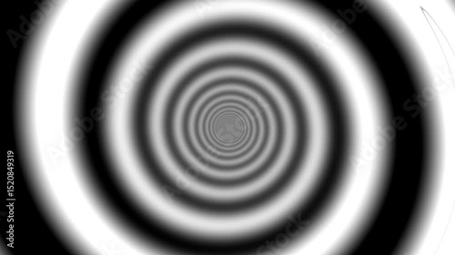 Spiral Hypnosis Optical Illusion in Black and White

