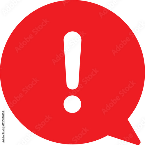 Red exclamation mark sign.
