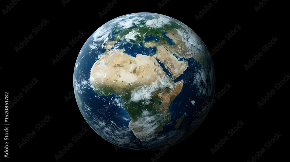 Fototapeta premium Pixilated Earth Globe View