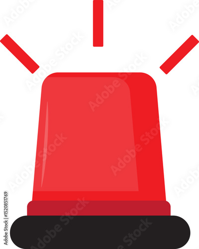 Siren flat icon design.