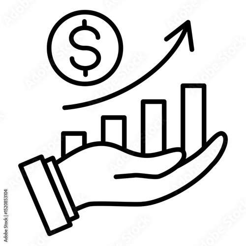 Revenue Outline Icon
