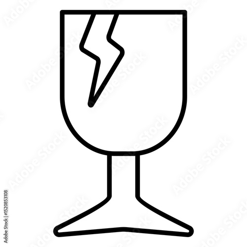 Fragile Outline Icon