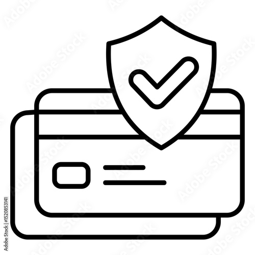 Secure Payment Outline Icon