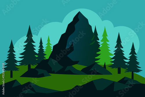 vector illustration of a forest