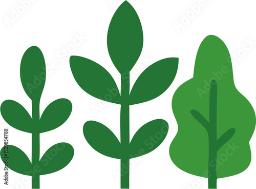 Vector leaf flat icon