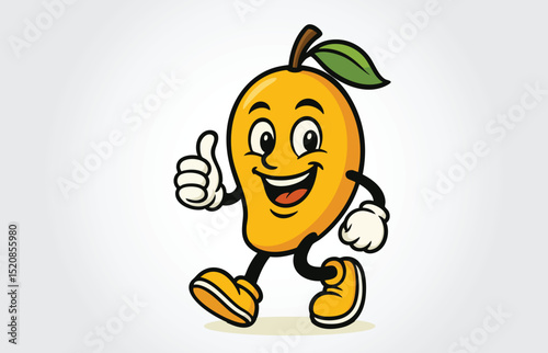 Cool Mango Mascot Cartoon Character Template
