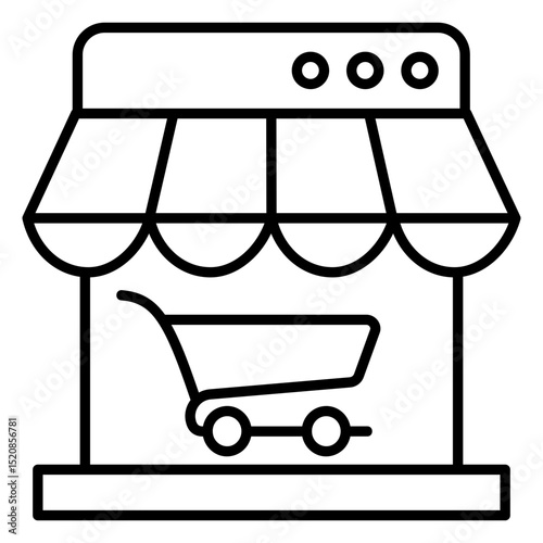 Web Store Outline Icon