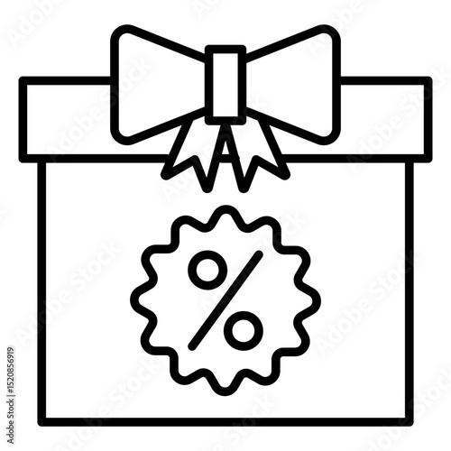 Gift Offer Outline Icon