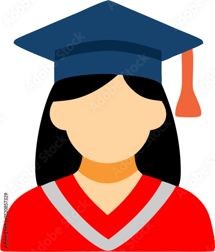 Educational milestone red icon