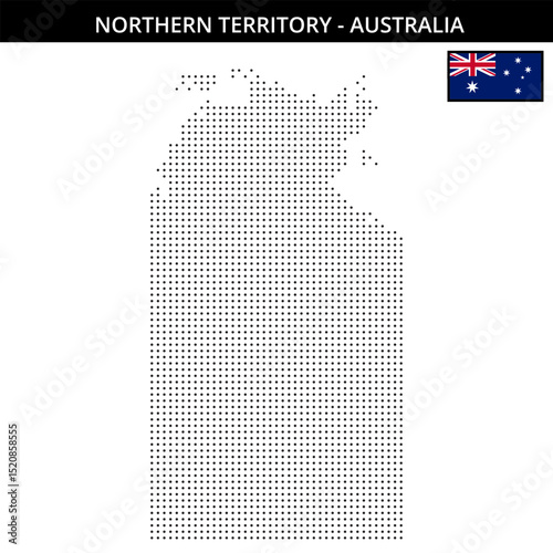 Small dots map of Northern-Territory in Australia