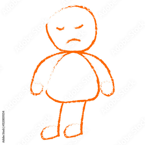 Hand Drawn Stickman Crayon