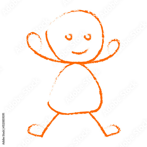 Hand Drawn Stickman Crayon