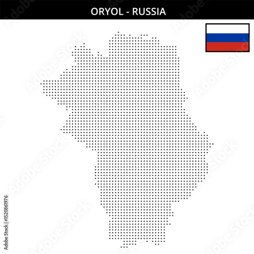 Small dots map of oryol in Russia