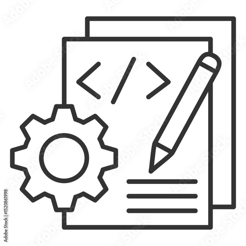 Scripting Outline Icon