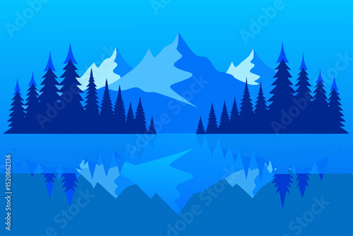 winter landscape with trees