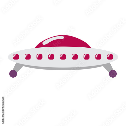 Flat UFO Illustration