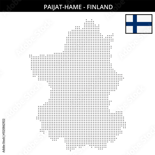 Small dots map of paijat-hame in Finland
