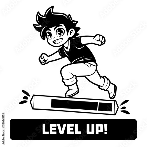 show a gamer avatar in action possibly jumping