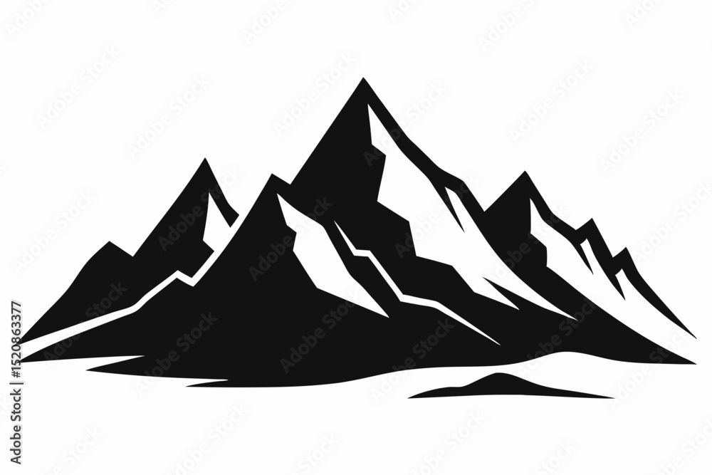 Fototapeta premium vector illustration of mountain landscape