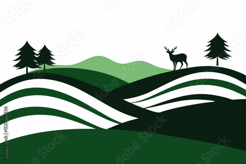vector illustration of a deer