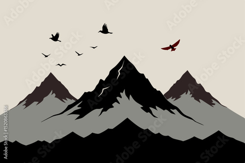 silhouette of a mountain