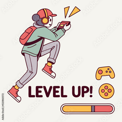 show a gamer avatar in action possibly jumping
